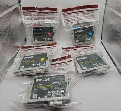NEU UNBENUTZT VAKUUMVERSIEGELT EPSON T0454 T0452 T0453 T0441 DRUCKER TINTENPATRONEN 