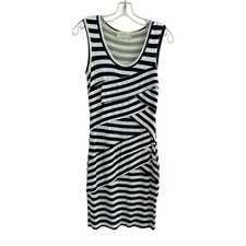 Nicole Miller Artelier Navy and White Striped Dress Size XS