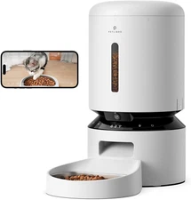 Automatic Cat Feeder with Camera, 1080P HD Video with Night Vision, 5G Wifi Pet 