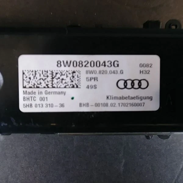 2017 AUDI A4 OEM Temperature Control Opt 9AQ Front ID 8W0820043G Fits 17-19  - Image 4 of 4