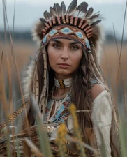 Professional 8x10 Photos: Beautiful Native American Woman Art Quality  99068183