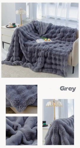 Winter Plüsch Decke Warm Super Weich Decken Bett Sofabezug Flauschig Überwurf - Bild 13 von 27