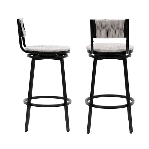 Set of 2 Bar Stools Bar Chairs Modern Kitchen Counter Height Dining Chair - Picture 51 of 51