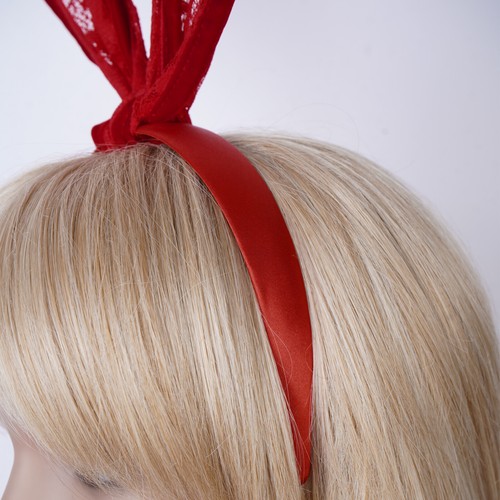 Adults Lace Sexy Rabbit Ears Hair Hoop Collar+Cuffs Plush Ball Bunny Tail Sets - Picture 36 of 52