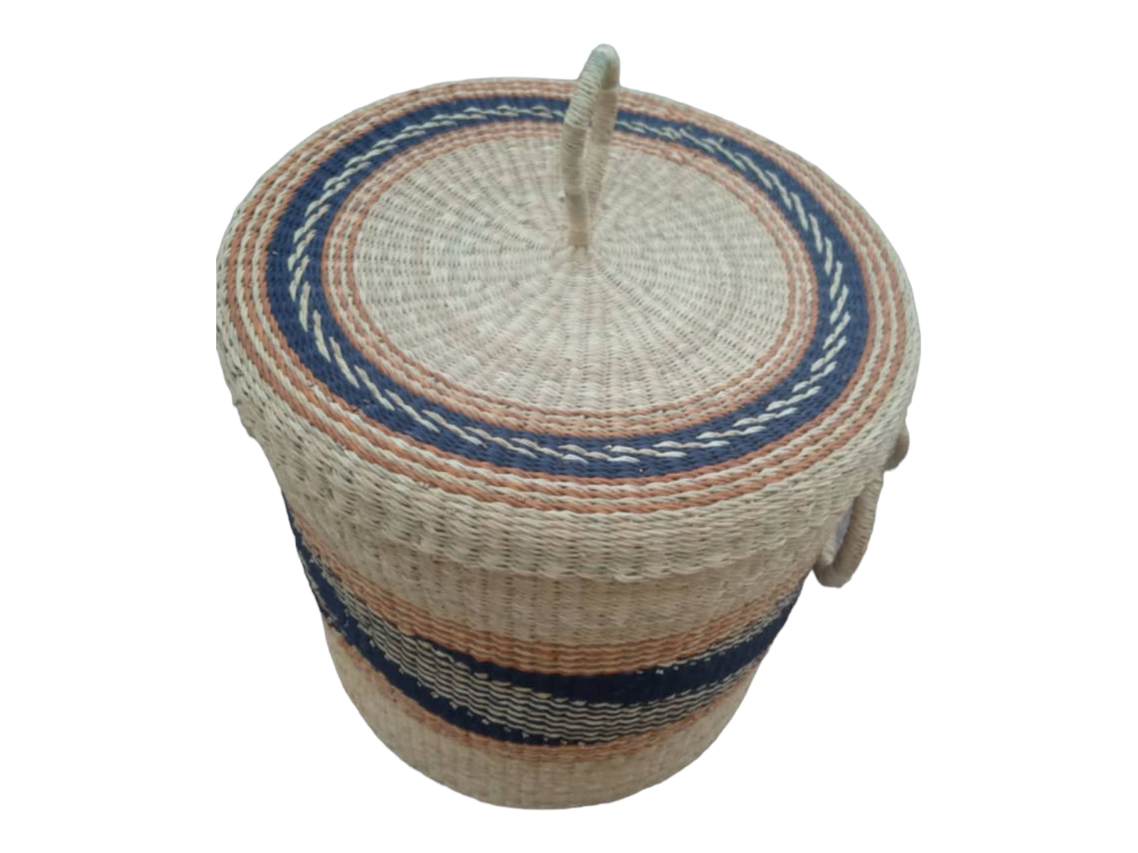 African Rattan Laundry Hamper with Lid for Stylish Storage Solutions