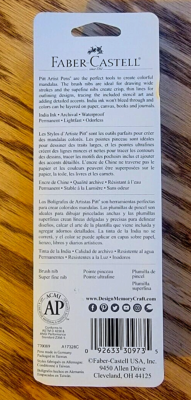 Faber-Castell Pitt Metallic Pens - 4 India Ink Markers Gold Silver Copper Bullet Nib