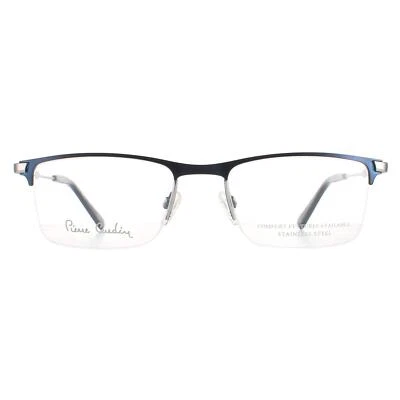 Pierre Cardin Glasses Frames P.C. 6876 KU0 Matte Blue Ruthenium Men