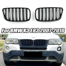 Front Kidney Grille Gloss Black For BMW X3 E83 07-2010 2.5si 3.0i 3.0si SUV 4Dr