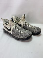 Nike Zoom KD 9 Oreo Mens Sz 9.5 Black White Basketball Athletic Shoes 843392-100