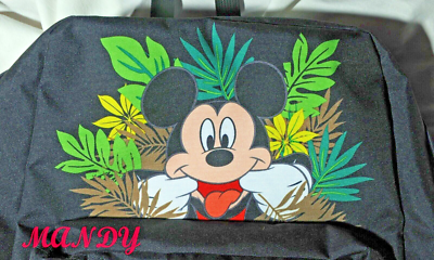 black mickey mouse backpack jansport NWT Jansport Backpack Disney High Stakes Mickey Mouse Tropical Floral Full  Size