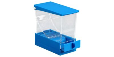 Plasdent Blue Pull Style Cotton Roll Dispenser with Drawer, Single