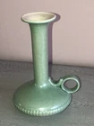 Vintage RedWing Red Wing Pottery TAPER Candle Holder, Green with handle