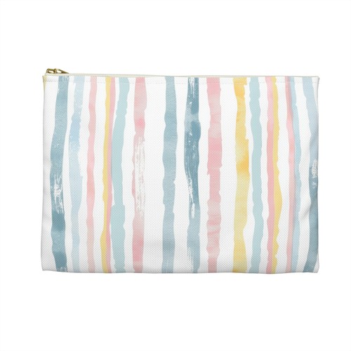 Colorful Striped Accessory Pouch - Chic Makeup Bag, Travel Organizer Gift - Picture 7 of 17