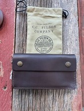 Filson Wallet Brown Workshop Long Snap Leather Wallet only 50 made 20308378 NWT