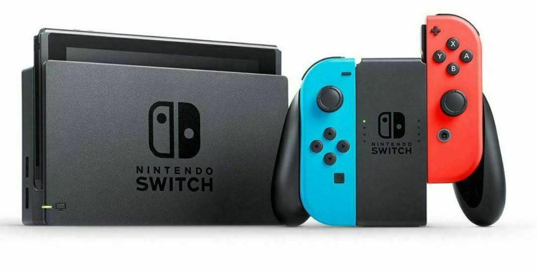 2020 Nintendo Switch with Neon Blue and Neon Red Joy‑Con 32GB