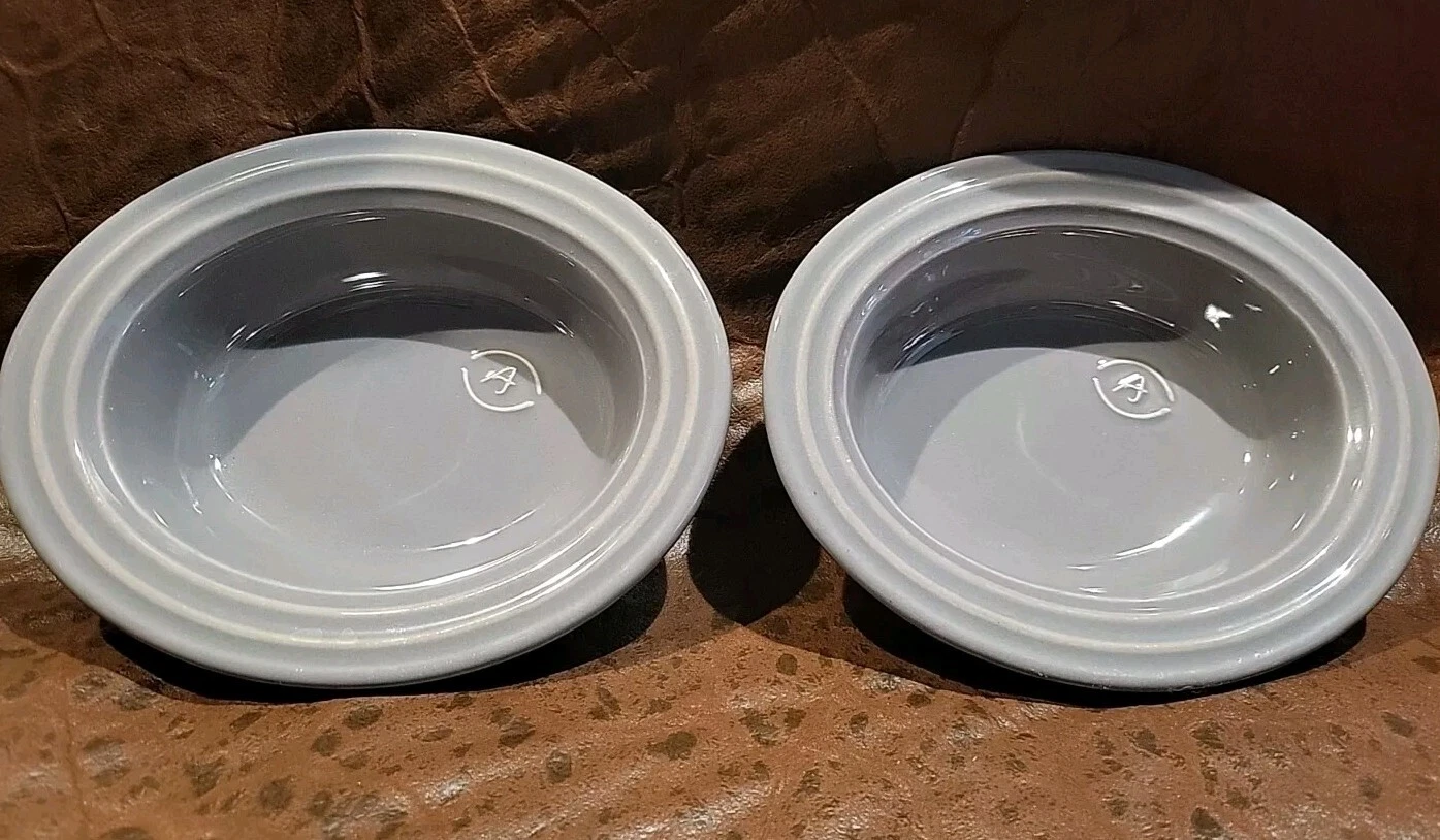 [2] Two Small APPOLIA Roasting Baking Individual Casseroles Grey. 8oz Cap.