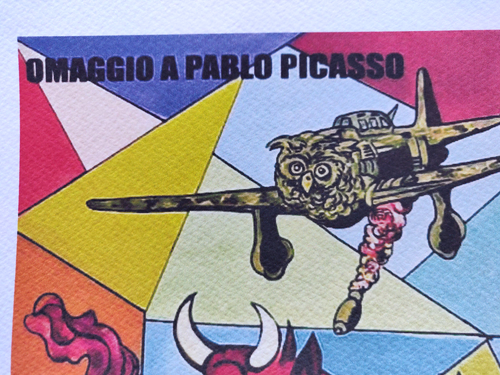Serigrafia colori numerata firmata Max Sauvage omaggio a Picasso Guernica - 第 6/7 張圖片