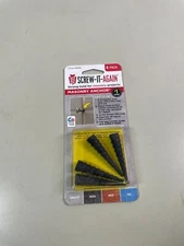 Screw It Again 4 Pack Masonry Anchors for Concrete, Block, Brick, Tile