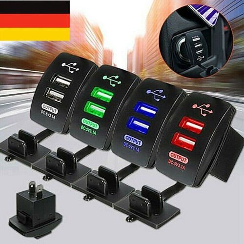 Wasserdicht Auto Steckdose USB Ladegerät Buchse 12V/24V für Motorrad KFZ Einbau` - 第 4/14 張圖片