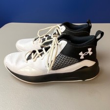 Under Armour Unisex Lockdown 5 3023949 White Basketball Shoes Sneakers M10 W11.5