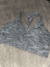 victoria secret m gray sports bra padded