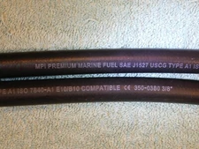 3/8" ID MPI Premium Type A1 Marine Fuel Hose Line 7840-A1 per foot $6.99 MAX SHP