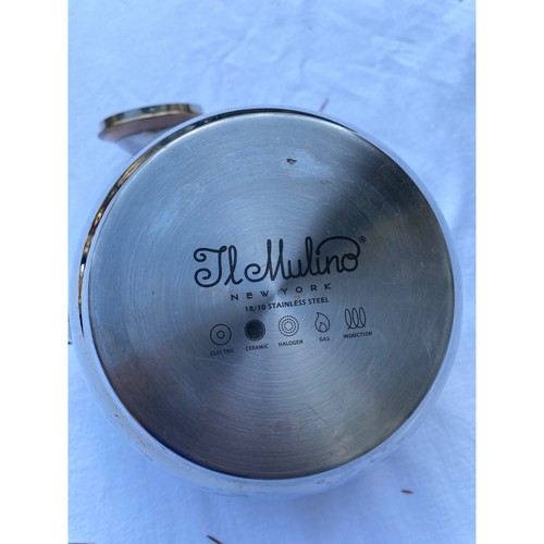 IL Mulino New York, 18/10 Stainless Steel Whistling Tea Pot 6.5 in tall VGUC - Picture 9 of 16