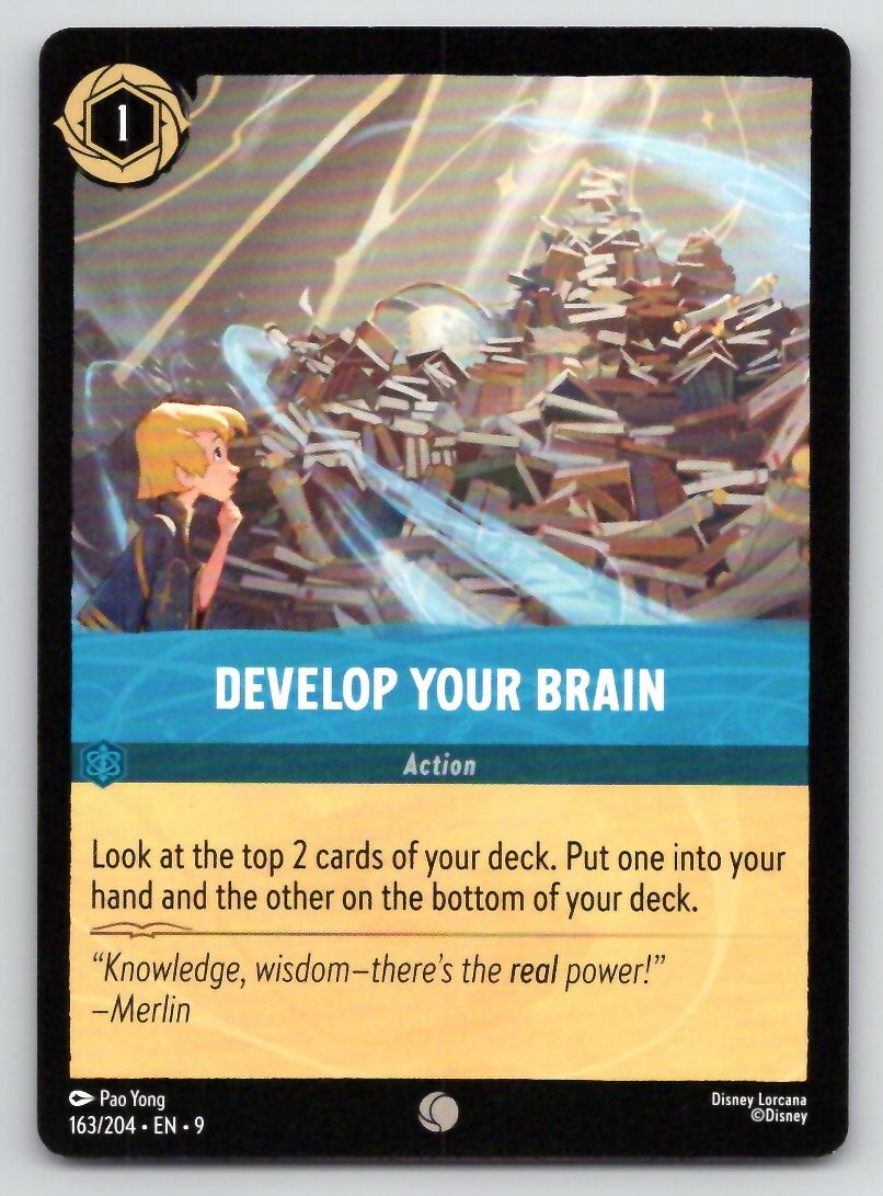 Lorcana Develop Your Brain 163/204 Fabled 9 C NM