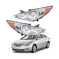 GENRICS Headlight Assembly - Hyundai Sonata 2011-2014 H7 Projector Lamps