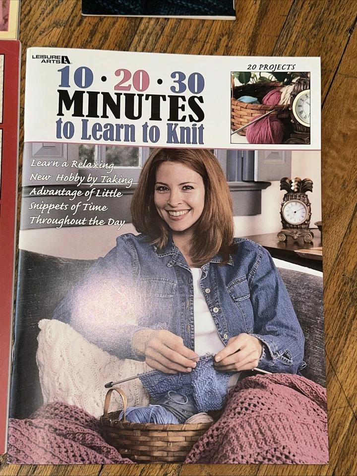 3 Leisure Arts Knitting Books 99 Knit Stitches, Baby Afghans, 10-20-30 Min Bonus - Image 4 of 4