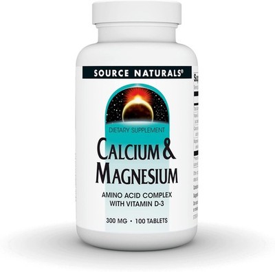 Source Naturals Calcium & Magnesium mit Vitamin D3 - 100 Tabletten