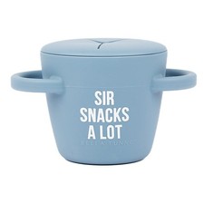 Bella Tunno Happy Snacker Sir Snacks A Lot Mess Free Silicone Snack Cup NWT