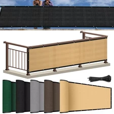 50FT Privacy Fence Screen Garden Balcony Fabric Shade Cloth Mesh Net Windscreen