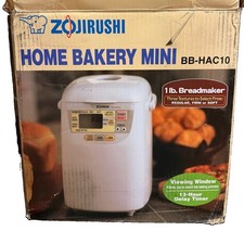 Hojirushi Home Bakery Mini BB-HAC10-WZ Premium White 1lb Breadmaker Programmable