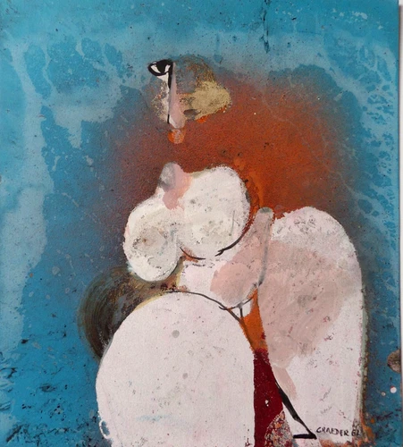 Hans Graeder 1919-1998, Kunsthalle Mannheim, unique, erotic, great mixed media