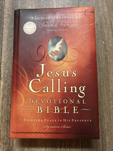 JESUS CALLING Hardcover Devotional Bible-NKJV by Thomas Nelson Publishing