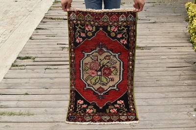 Türkischer Kelim Teppich 22 Zoll x 41 Zoll Handgewebt Kirsehir Mini Teppich 5...