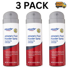 Equate Athlete Foot Spray 4.6 oz 3 Pack Tolnaftate 1 Antifungal Powder