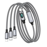 Usb C Multi Ladekabel 100W 3 In 1 2M Schnellladekabel Mit Led Display FüR