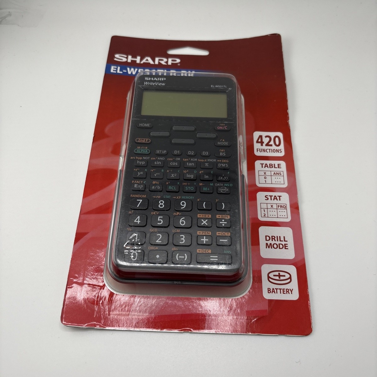 Sharp Write View Display Sharp EL-W531TL With WriteView 4-Line Display - 420 Functions, GCSE ...