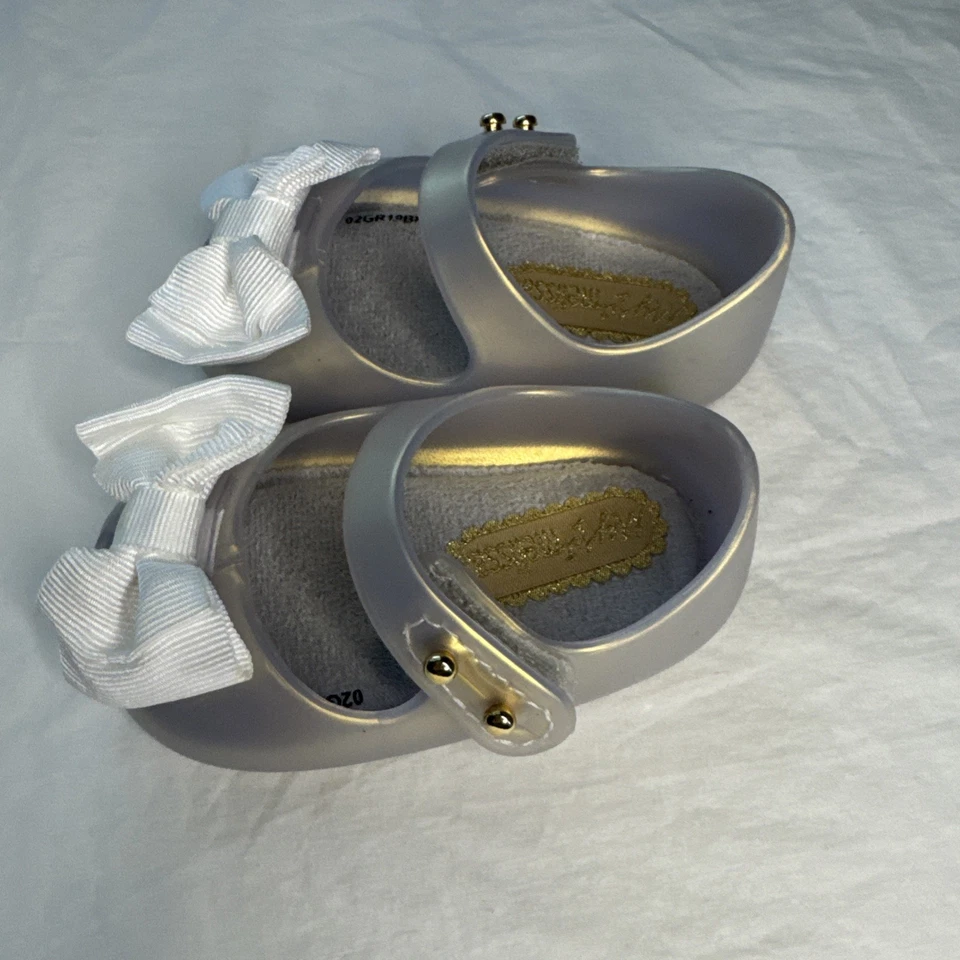 Infant Girl My First Mini Melissa Ultragirl Pisos con Lazo Nacarado Talla 3 1040 Foto 2 de 4