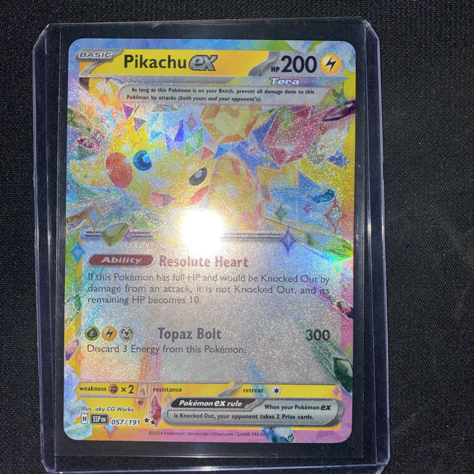 Pikachu EX 57/191 Surging Sparks Double Rare Holo NM