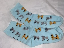 New Unisex Novelty Dog Socks - Turquoise