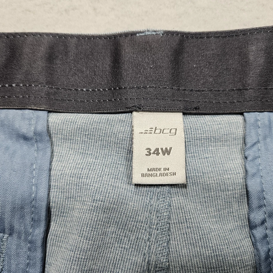 Pantalones Cortos BCG Para Hombre Talla 34 Azul Ligeros Finos Rendimiento Secado Rápido 34x10 Foto 4 de 4