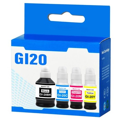 1 Combo GI20 GI-20 olor Ink Cartridge For Canon PIXMA G6020 G7020 G5020 Printer