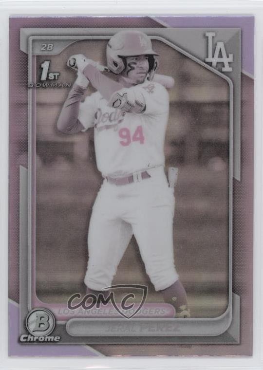 2024 Bowman Chrome Prospects Pearl Refractor Jeral Perez #BCP-158 1k9t