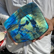 3.2lb Natural Labradorite Crystal Quartz Rough Mineral Specimen Healing