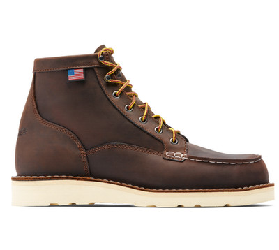 DANNER Bull Run Moc Toe Men's, 6'' Brown Steel Toe (NOT SHIP TO CA, NY) (NEW)