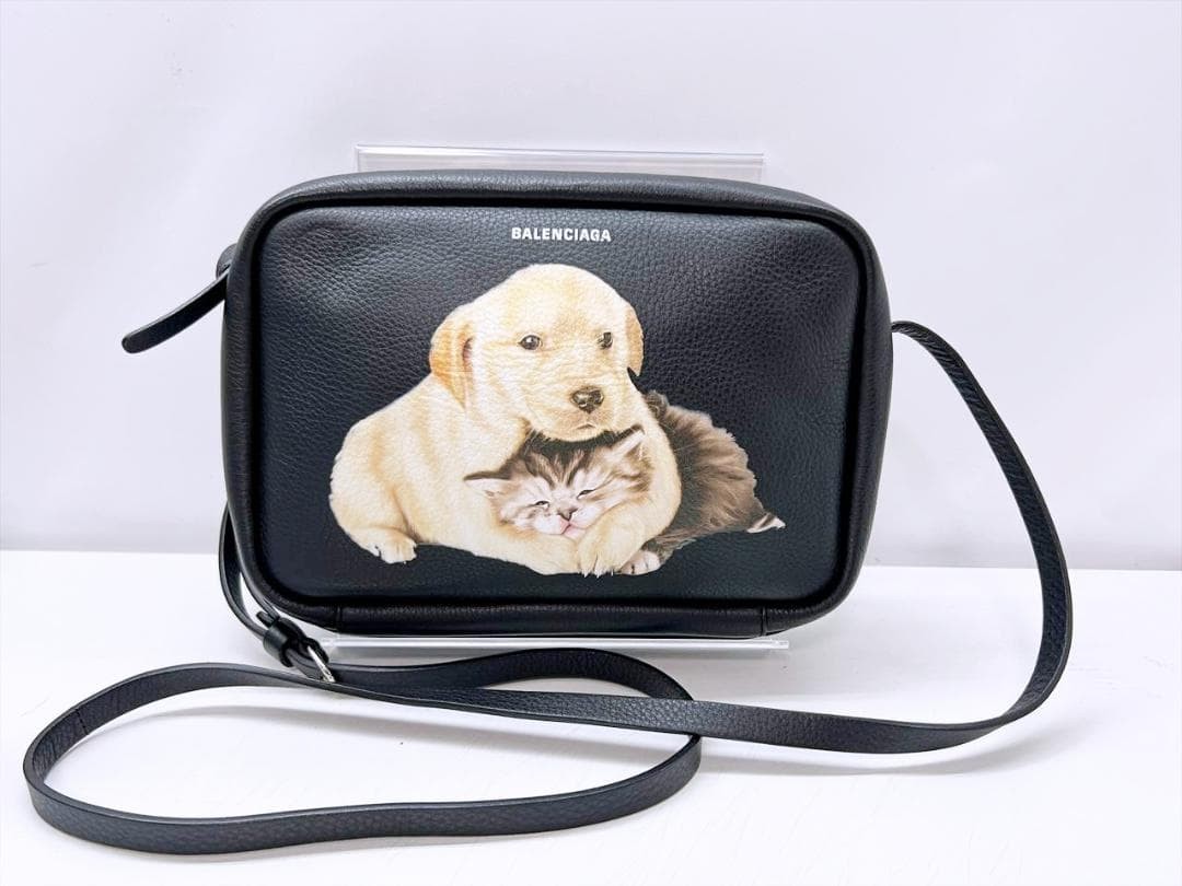 BALENCIAGA Everyday Dog Cat Camera Bag Black Animal Limited