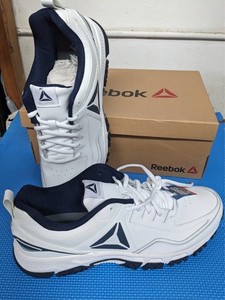 Mens New Reebok Ridgerider White Collegiate Navy Leather Shoes 120227746 Size 11 Reebok Ridgerider 5.0 Leather Men main image 4